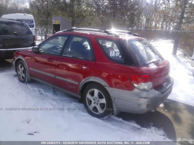 JF1GG68534H819952 - 2004 SUBARU IMPREZA OUTBACK SPORT RED photo 3