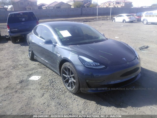 5YJ3E1EA2JF037348 - 2018 TESLA MODEL 3 GRAY photo 1