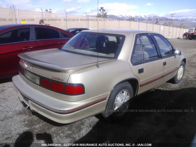 2G1WN54T4N9220082 - 1992 CHEVROLET LUMINA EURO GOLD photo 4