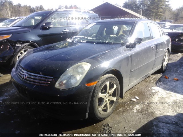 JNKCV51F44M708733 - 2004 INFINITI G35 BLACK photo 2