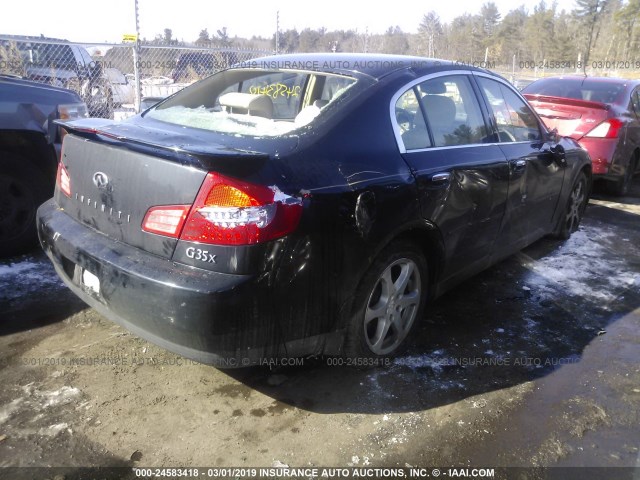 JNKCV51F44M708733 - 2004 INFINITI G35 BLACK photo 4