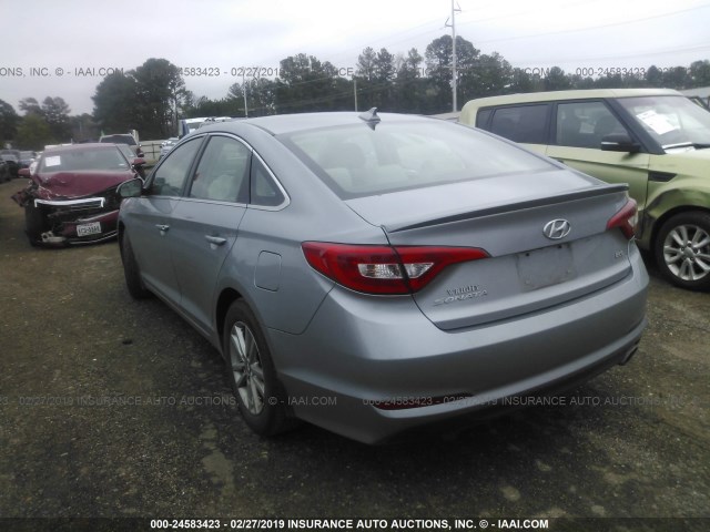 5NPE24AA4GH420131 - 2016 HYUNDAI SONATA ECO GRAY photo 3