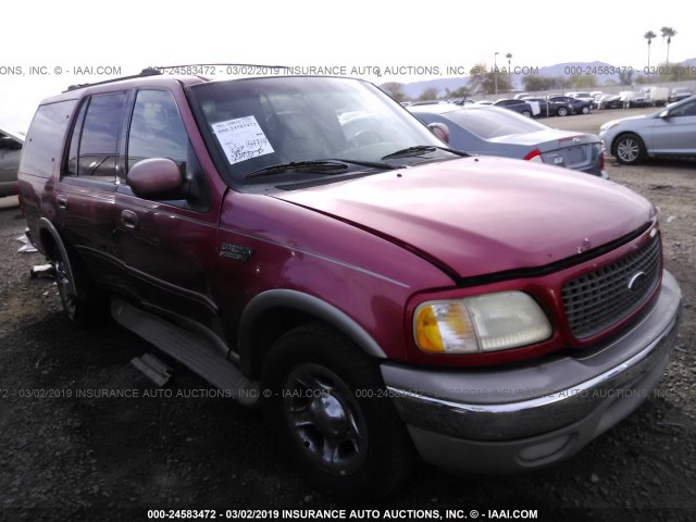 1FMEU17L61LB67538 - 2001 FORD EXPEDITION EDDIE BAUER RED photo 1