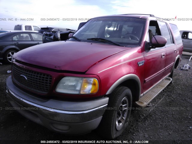 1FMEU17L61LB67538 - 2001 FORD EXPEDITION EDDIE BAUER RED photo 2