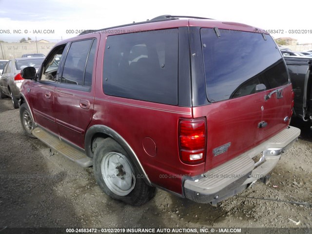 1FMEU17L61LB67538 - 2001 FORD EXPEDITION EDDIE BAUER RED photo 3