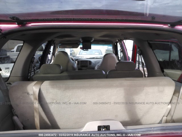 1FMEU17L61LB67538 - 2001 FORD EXPEDITION EDDIE BAUER RED photo 8