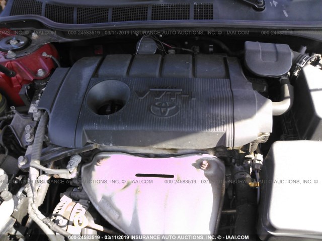 4T1BF3EK5AU084826 - 2010 TOYOTA CAMRY SE/LE/XLE 红色 照片 10
