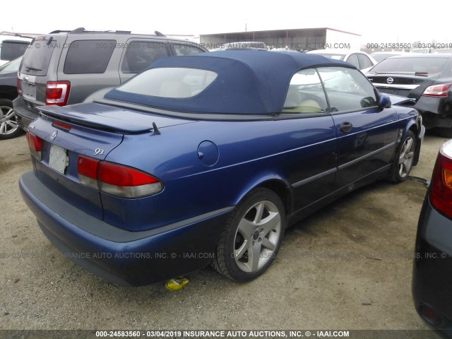 YS3DF78K037003192 - 2003 SAAB 9-3 SE BLUE photo 4