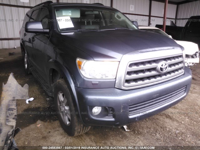 5TDZM5G1XAS002053 - 2010 TOYOTA SEQUOIA SR5 BLUE photo 1