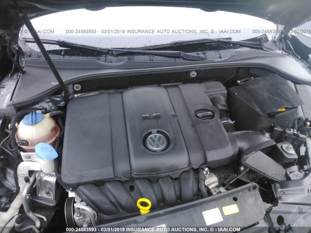 1VWBP7A36EC012839 - 2014 VOLKSWAGEN PASSAT SE GRAY photo 10