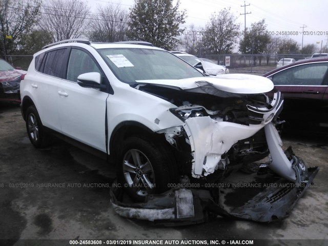 2T3WFREV9FW210084 - 2015 TOYOTA RAV4 XLE WHITE photo 1