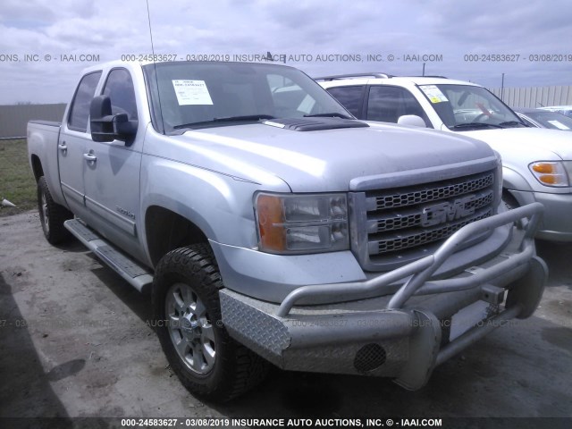 1GT121E89CF139077 - 2012 GMC SIERRA K2500 SLT SILVER photo 1