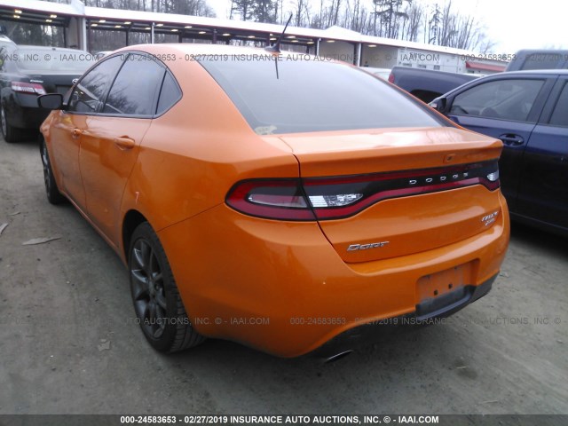 1C3CDFBB1ED676948 - 2014 DODGE DART SXT ORANGE photo 3