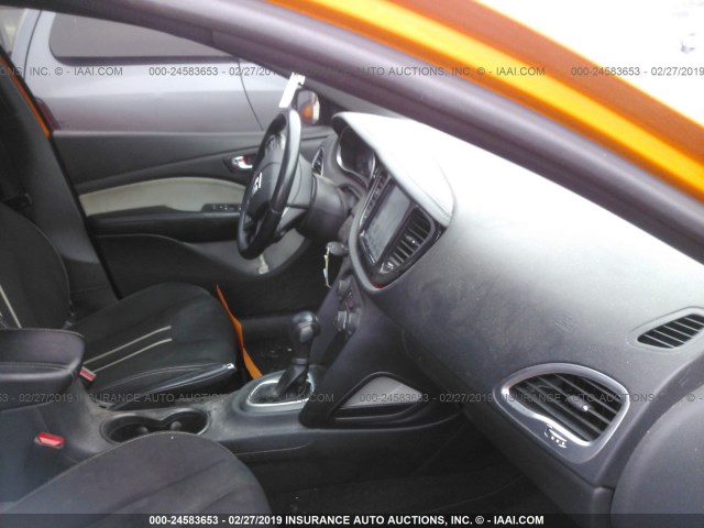 1C3CDFBB1ED676948 - 2014 DODGE DART SXT ORANGE photo 5