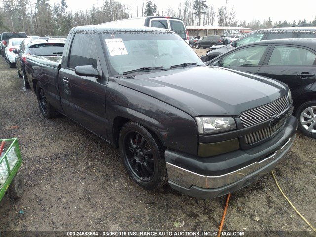 1GCEC14T25Z166742 - 2005 CHEVROLET SILVERADO C1500 GRAY photo 1