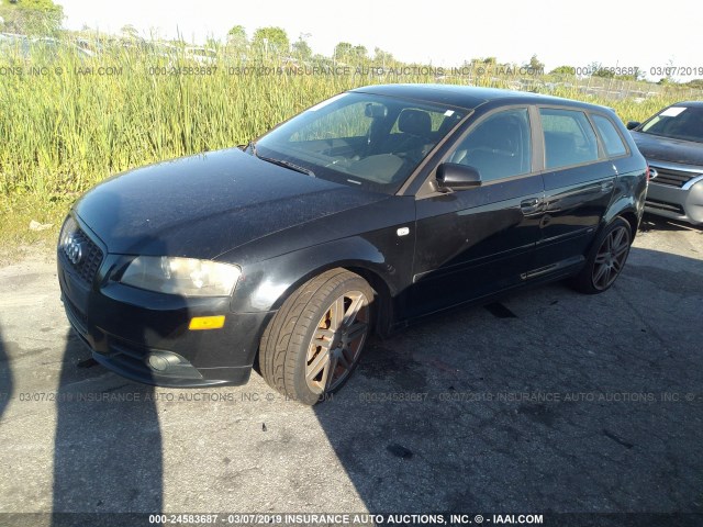 WAUHF78PX8A071527 - 2008 AUDI A3 2.0 BLACK photo 2