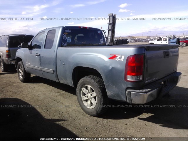 1GTSKVE30AZ217757 - 2010 GMC SIERRA K1500 SLE BLUE photo 3