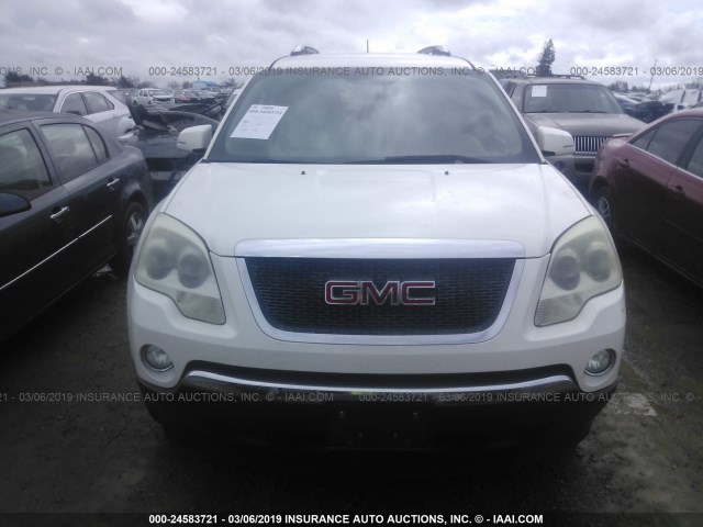 1GKER33747J145637 - 2007 GMC ACADIA SLT-2 WHITE photo 6