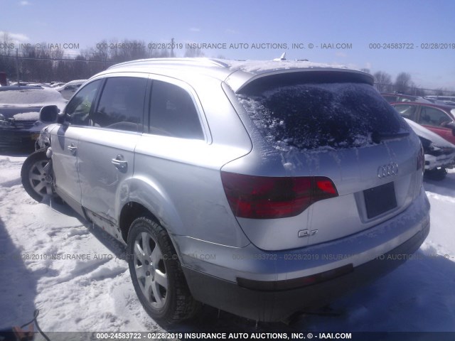 WA1BY74L27D089288 - 2007 AUDI Q7 3.6 QUATTRO PREMIUM SILVER photo 3