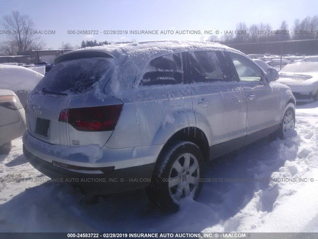 WA1BY74L27D089288 - 2007 AUDI Q7 3.6 QUATTRO PREMIUM SILVER photo 4