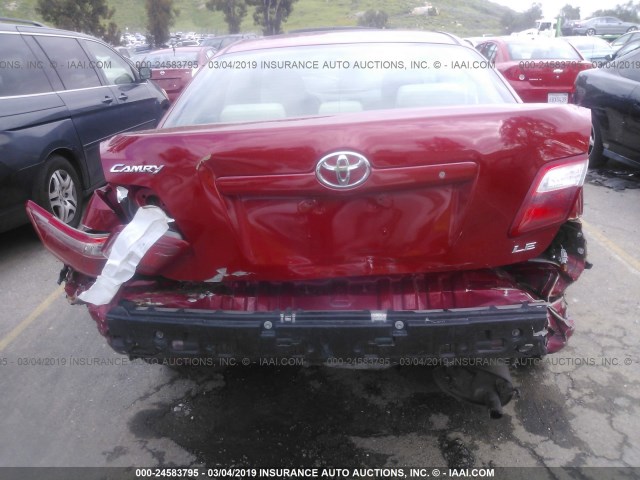 JTNBE46K173003228 - 2007 TOYOTA CAMRY NEW GENERAT CE/LE/XLE/SE RED photo 6