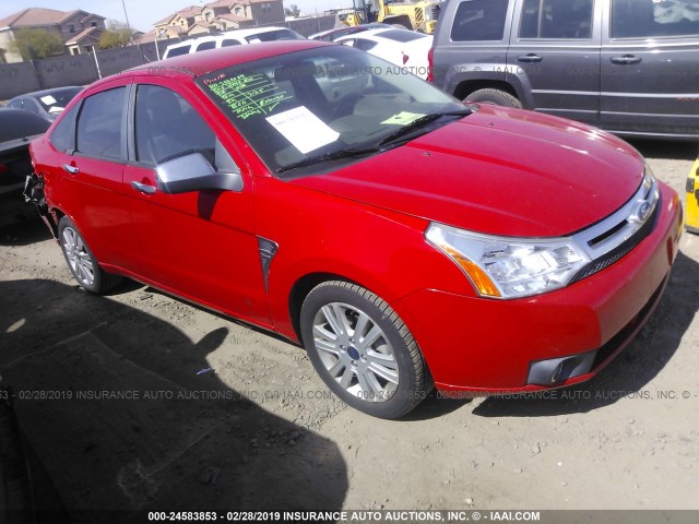 1FAHP35N58W294773 - 2008 FORD FOCUS SE/SEL/SES RED photo 1