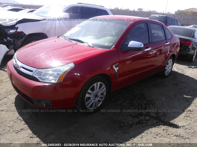 1FAHP35N58W294773 - 2008 FORD FOCUS SE/SEL/SES RED photo 2