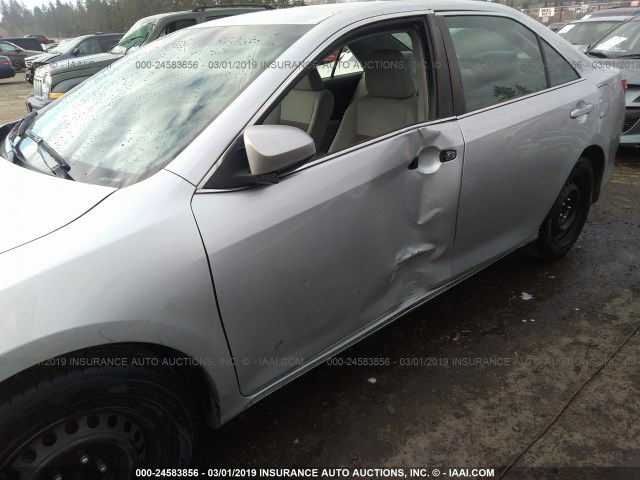4T1BF1FK3EU420661 - 2014 TOYOTA CAMRY L/SE/LE/XLE 银色 照片 6