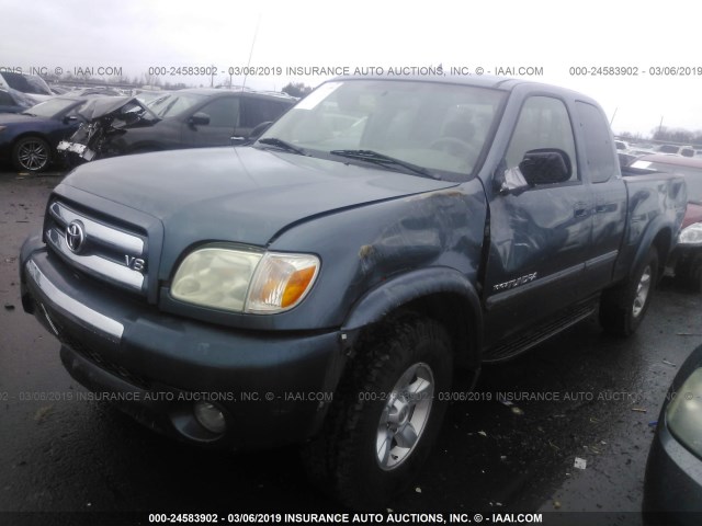 5TBBT44176S475265 - 2006 TOYOTA TUNDRA ACCESS CAB SR5 BLUE photo 2