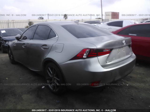 JTHBF1D22F5043791 - 2015 LEXUS IS 250 SILVER photo 3