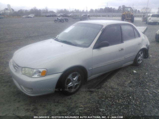 1NXBR12E21Z460179 - 2001 TOYOTA COROLLA CE/LE/S SILVER photo 2