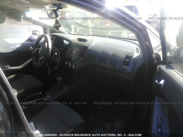 KNAFX4A86E5207243 - 2014 KIA FORTE EX BLACK photo 5