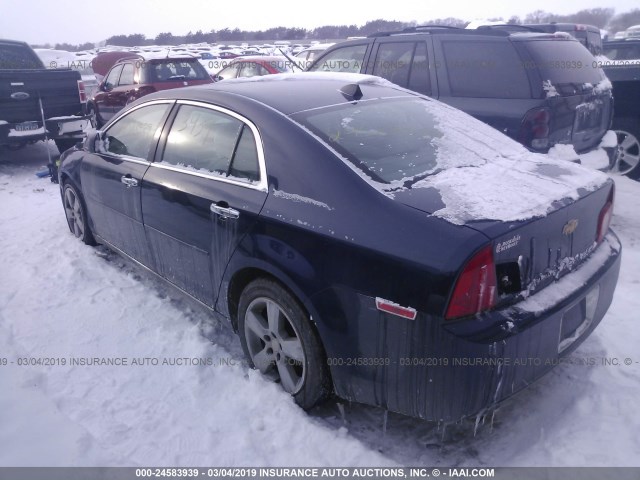 1G1ZD5E00CF339613 - 2012 CHEVROLET MALIBU 2LT Dark Blue photo 3