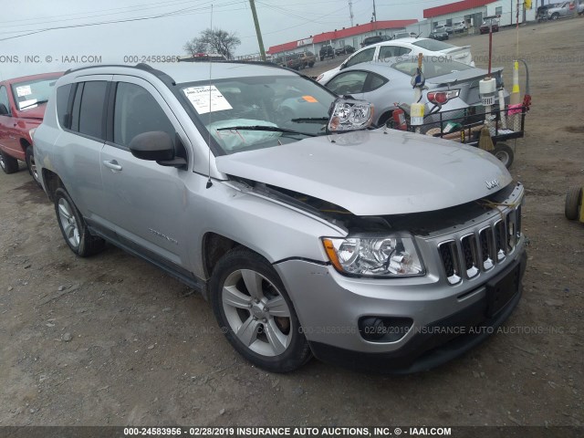 1C4NJDBB8CD562444 - 2012 JEEP COMPASS SPORT SILVER photo 1