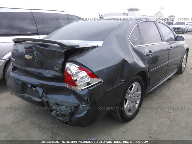 2G1WB5EK0B1254626 - 2011 CHEVROLET IMPALA LT GRAY photo 4