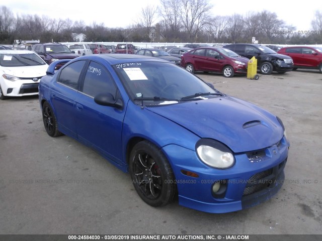 1B3ES66S44D582521 - 2004 DODGE NEON SRT-4 BLUE photo 1