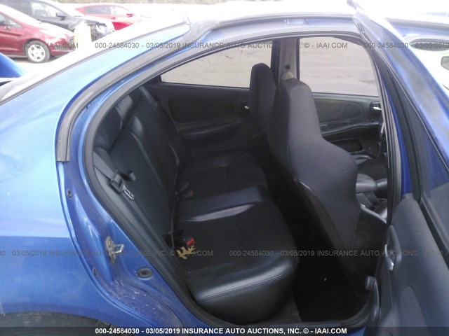 1B3ES66S44D582521 - 2004 DODGE NEON SRT-4 BLUE photo 8