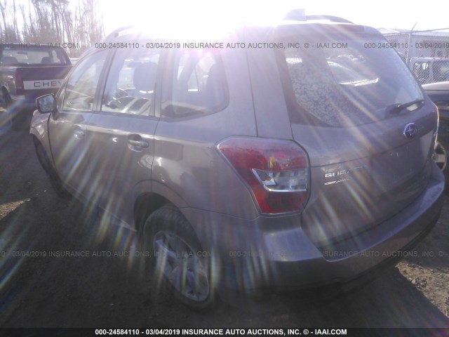 JF2SJABC5GH546812 - 2016 SUBARU FORESTER 2.5I SILVER photo 3