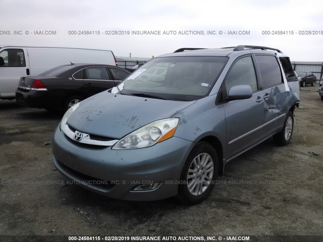 5TDZK22C08S169173 - 2008 TOYOTA SIENNA XLE/XLE LIMITED BLUE photo 2