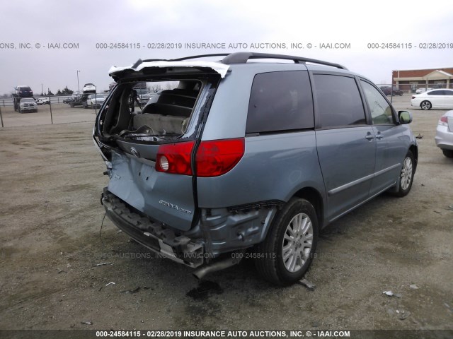 5TDZK22C08S169173 - 2008 TOYOTA SIENNA XLE/XLE LIMITED BLUE photo 4