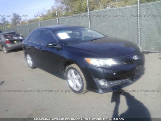 4T1BF1FK6CU123686 - 2012 TOYOTA CAMRY SE/LE/XLE BLACK photo 1