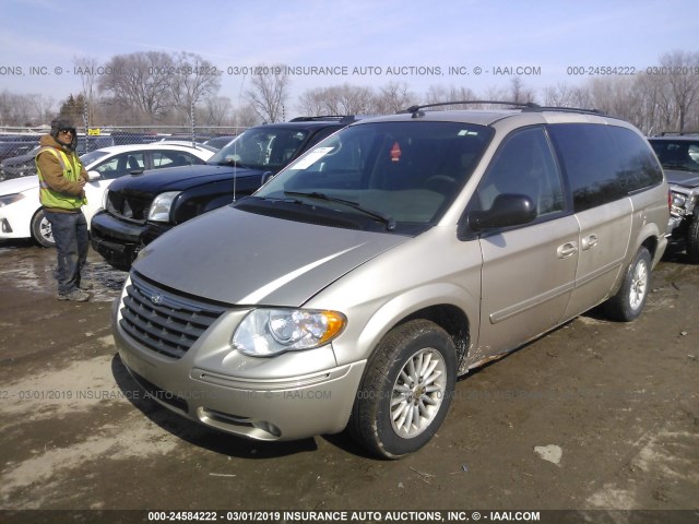 2C4GP44R35R421346 - 2005 CHRYSLER TOWN & COUNTRY LX GOLD photo 2