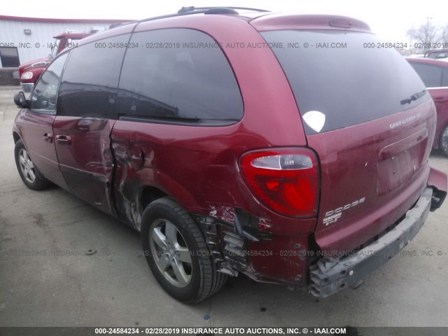 2D4GP44L77R320747 - 2007 DODGE GRAND CARAVAN SXT RED photo 3