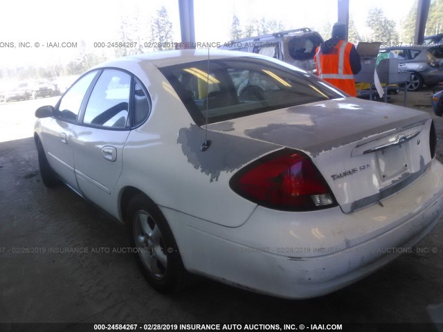 1FAFP55U51G105047 - 2001 FORD TAURUS SES WHITE photo 3