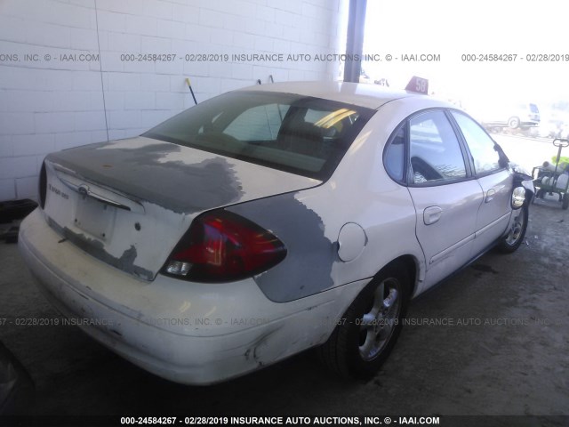 1FAFP55U51G105047 - 2001 FORD TAURUS SES WHITE photo 4