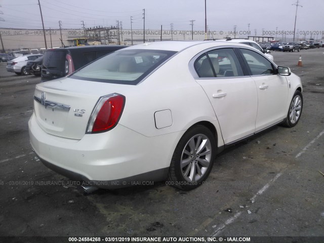 1LNHM94R29G603083 - 2009 LINCOLN MKS WHITE photo 4