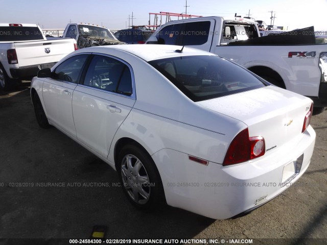 1G1ZB5EB8A4148229 - 2010 CHEVROLET MALIBU LS WHITE photo 3