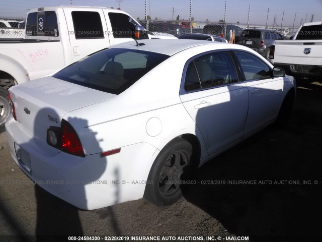 1G1ZB5EB8A4148229 - 2010 CHEVROLET MALIBU LS WHITE photo 4