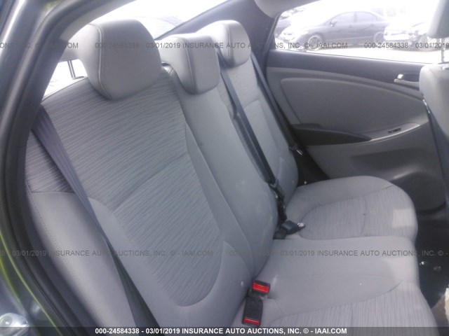 KMHCT4AE7FU906665 - 2015 HYUNDAI ACCENT GLS GRAY photo 8