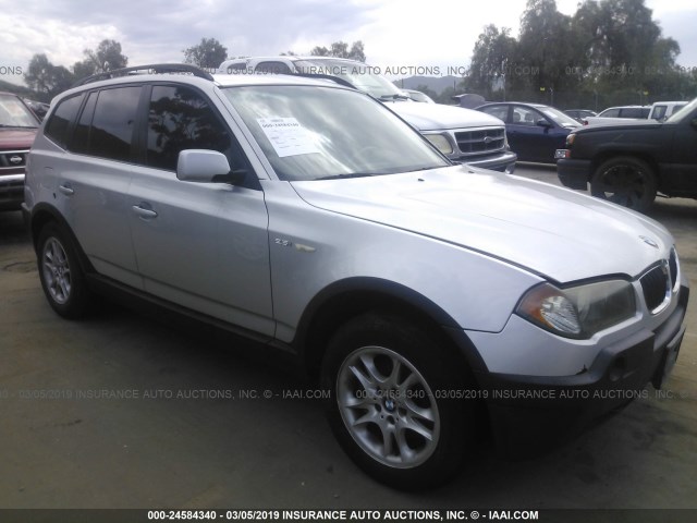 WBXPA734X5WC49337 - 2005 BMW X3 2.5I SILVER photo 1